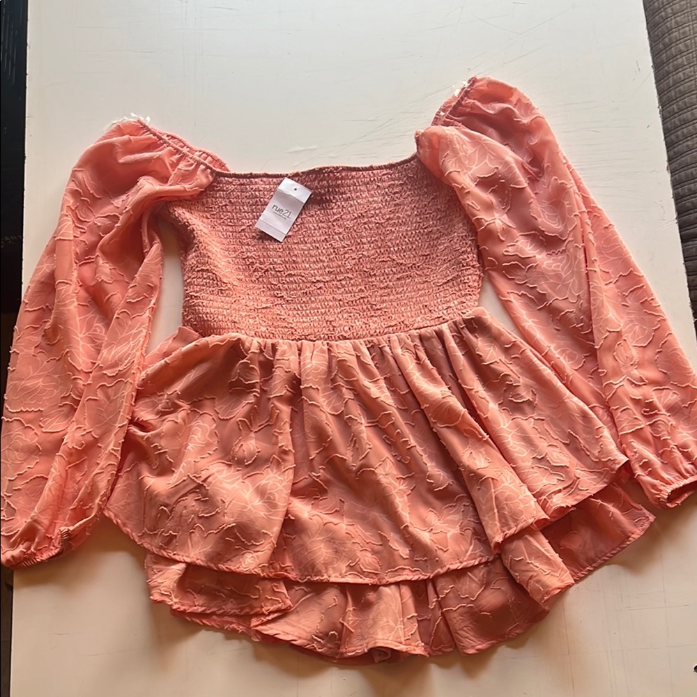 Rue21 Coral Textured Romper